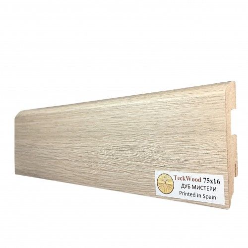 Плинтус МДФ TECKWOOD прямой Дуб Мистери 75х16х2150